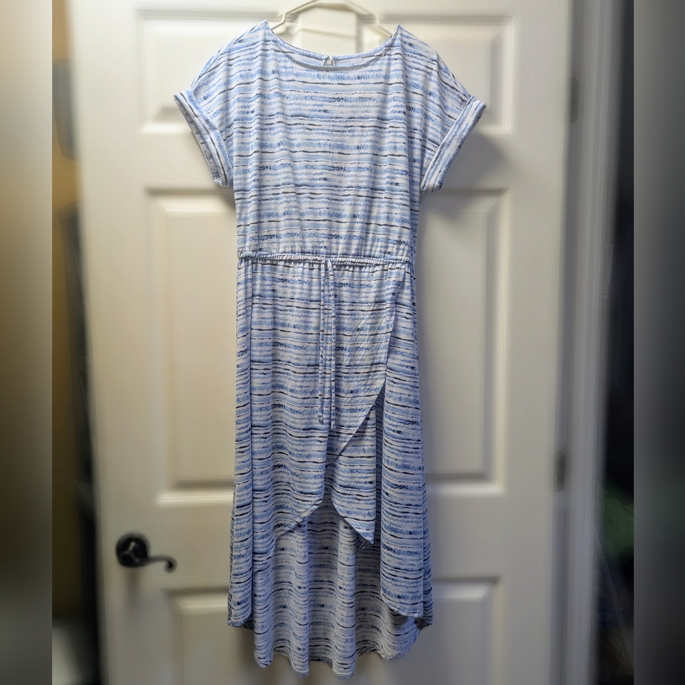 NWOT! Just Be Summer Tie Dye Wrap Dress Casual Relaxed Resort Boho Breezy Hi Low
